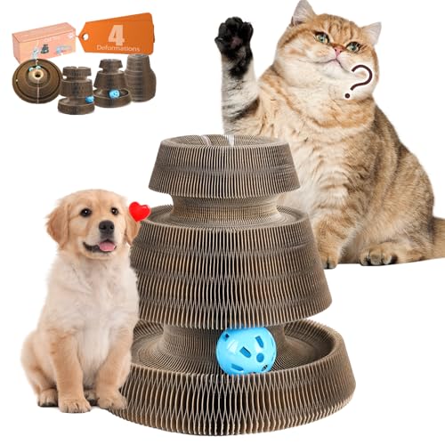 Starfish UN Vielseitiger transformierbarer Spaß-Ball – Spielzeit für Katzen, Hunde, Waschbären und mehr – interaktives umweltfreundliches Haustierspielzeug mit mehreren Konfigurationen (P001B) von Starfish UN
