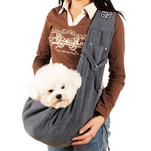 Starnearby Hundetragetasche mit Handytasche, Hundetasche für Kleine Hunde 5kg, Tragetasche Hund Katze, Tragetuch Hund Verstellbar, Hundetrage Transporttasche für Haustiere Outdoor Reise (Dunkelgrau) Starnearby Hundetragetasche mit Handytasche, Hundetasche für Kleine Hunde 5kg, Tragetasche Hund Katze, Tragetuch Hund Verstellbar, Hundetrage Transporttasche für Haustiere Outdoor Reise (Dunkelgrau) von Starnearby