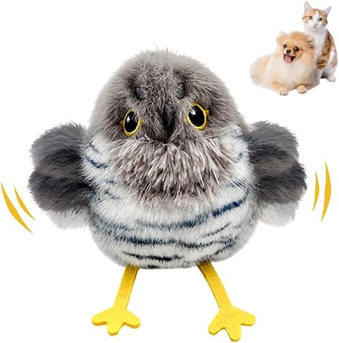 Starnearby Katzenspielzeug Vogel Fliegender 3 Modi Katzenspielzeug Vogel Flattern Bewegender Elektronisches Interaktives Spielzeug Katze Vogeln Flattert (B Ohne Fernbedienung) von Starnearby