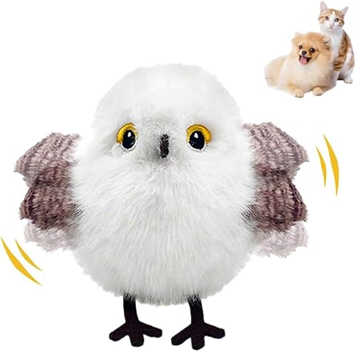 Starnearby Katzenspielzeug Vogel Fliegender 3 Modi Katzenspielzeug Vogel Flattern Bewegender Elektronisches Interaktives Spielzeug Katze Vogeln Flattert (C Ohne Fernbedienung) von Starnearby