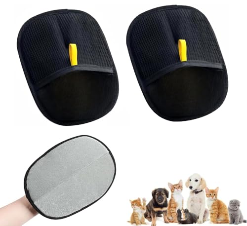Starnearby Pfotenmond Fellmagnet Fell Magnet Handschuh Fellhandschuhe Katze Wiederverwendbare Antistatische Katzen Handschuhe Fellpflege für Glattes und Gesundes Fell (2 Stück) von Starnearby