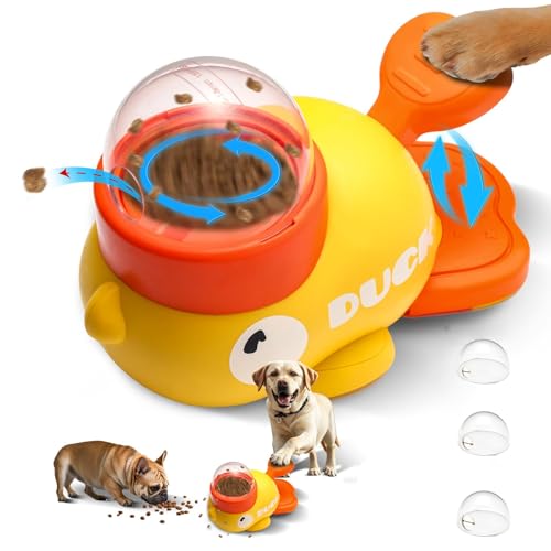 Starnearby Slow Feeder Hund Entenform Interaktives Hundespielzeug Leckerlis Spielzeug Hund Intelligenzspielzeug Futterspender Spielzeug für Hunde Training und Gesunde Ernährung (Ente) von Starnearby