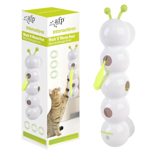 Wuselwurm Katze Spielzeug Elektrisches Interaktives, Chase Master Pro Katzenspielzeug, Smart Motion Katzen Spielzeug mit Saugnapf, Wand & Fenster Montiert Interaktives Katzenspielzeug (Weiß) von Starnearby