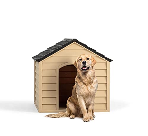 Hundehuette Hundehaus aus Kunststoff Mokka braun Marke Starplast Art. 10-701 Fuer kleine/mittelgrosse Hunde von Other
