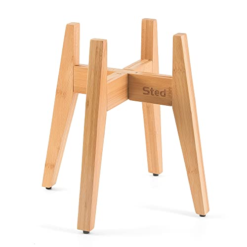 Sted Erhöhter Hundenapfständer für große Hunde, verstellbare Breite 19.1–27.9 cm, erhöhte Hundenapf-Station, 33 cm hoch, natürliche Bambus-Hundefutternäpfe, langsamer Futterständer Sted Erhöhter Hundenapfständer für große Hunde, verstellbare Breite 19.1–27.9 cm, erhöhte Hundenapf-Station, 33 cm hoch, natürliche Bambus-Hundefutternäpfe, langsamer Futterständer von Sted