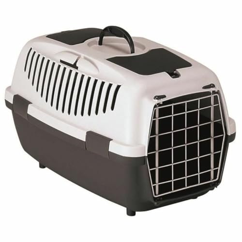 Kerbl Transportbox Gulliver (Farbe dunkelgrau, L x B x H 48 x 32 x 31 cm, max. Gewicht 6 kg, für Katzen/Hunde und Kleintiere) 84651 von Stefanplast