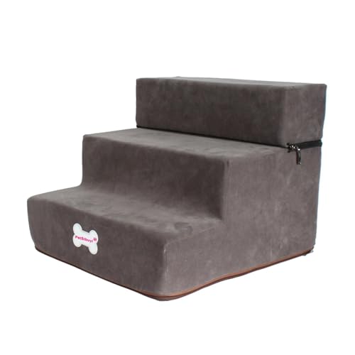 Stellar Fung Hwa Hundetreppe mit 3 Stufen, Treppe für Haustiere, Treppe für ältere Tiere, abnehmbare und waschbare Stufen für Haustiere für Katzen, Hunde klettern von Stellar Fung Hwa