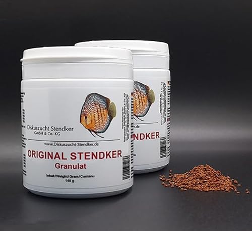 Doppelpack! 2X Stendker Granulat 140g - hochwertiges Markenfutter - Diskus Futter - Diskusgranulat von Stendker