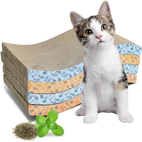 4 Stück Kratzbretter mit Minze für Katzen | Kratzbrett aus Pappe | Spielzeug, Kratzkissen, Katze, Ersatz-Kratzkissen, Kratzmatten, Kratzpad, Kratzpads | Beidseitig verwendbar | 42,4 x 21,5 cm 4 Stück Kratzbretter mit Minze für Katzen | Kratzbrett aus Pappe | Spielzeug, Kratzkissen, Katze, Ersatz-Kratzkissen, Kratzmatten, Kratzpad, Kratzpads | Beidseitig verwendbar | 42,4 x 21,5 cm von Stephans Möbelbörse