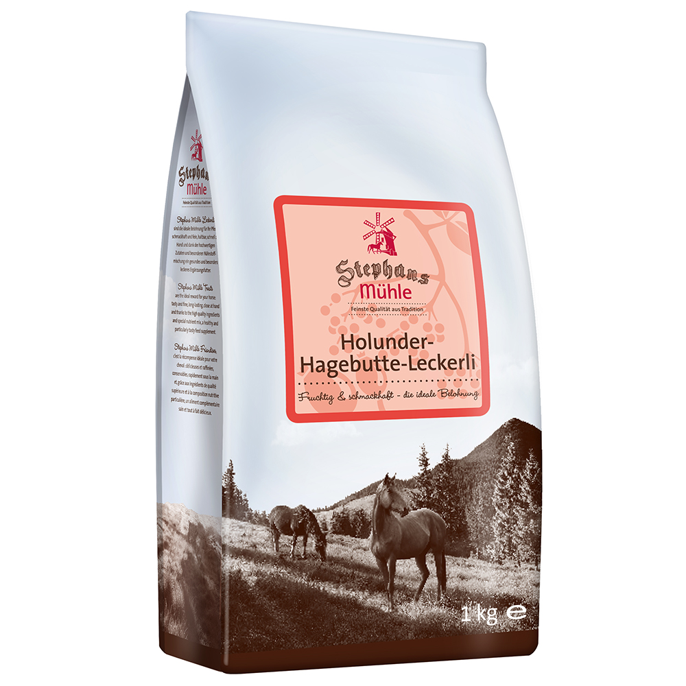 Vorratspaket: Stephans Mühle Pferdeleckerlis 15 x 1 kg - Holunder-Hagebutte von Stephans Mühle