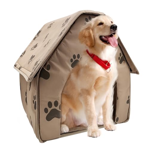STGBCST Outdoor Hundehöhle & Katzenhaus | Weich Warm Haustierhaus, 50x44cm Wetterfestes Haustierhaus Kuschelig, rutschfest & Winterfest | Für Kleine Hunde und Katzen von Stgbcst