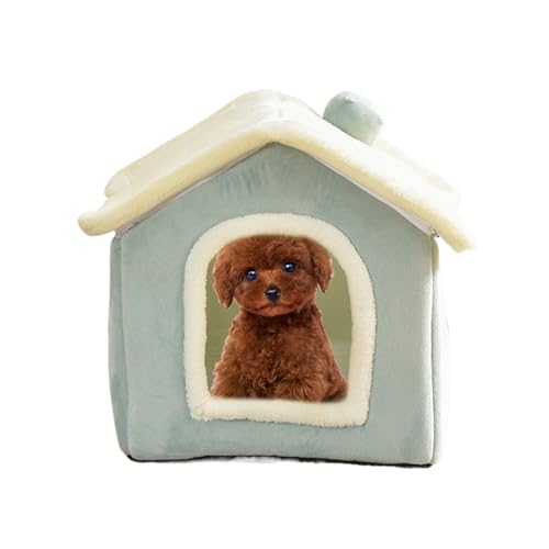 Katzenbetthöhle, Katzenbetthaus - Plüsch-Kätzchenbetthaus - 40x35cm/15,75x13,78 Zoll überdachte Katzenbetten, wasserdichtes Winterhaus für Haustiere zum Ausruhen und Schlafen von Stibtmr