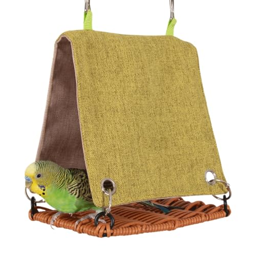 Nest für Wellensittiche – Hängematte Schaukel für Vögel, kratzfest, Swing Style Rattan, Käfigzubehör für Wellensittiche und Nymphensittiche Nest für Wellensittiche – Hängematte Schaukel für Vögel, kratzfest, Swing Style Rattan, Käfigzubehör für Wellensittiche und Nymphensittiche von Stibtmr