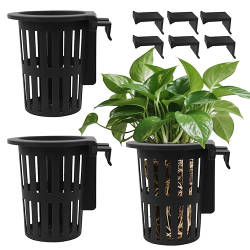Pflanzenhalter Für Fischbecken, Pflanzkorb mit Haken und Saugnapf für Aquarium, Zubehör Für Aquarien Terrarien Und Paludarien von Stibtmr