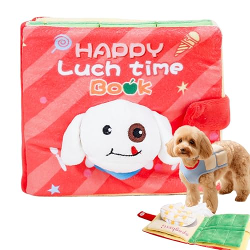 Schnüffelbuch für Hunde, Schnüffelspielzeug für Hunde - Haustiersnacks und Lernspielzeug - Hund Lunch Box Buch Hund Leckerli Puzzle, Hund Fütterung Matte Interaktives Spielzeug Plüsch Für Haustier Lie Schnüffelbuch für Hunde, Schnüffelspielzeug für Hunde - Haustiersnacks und Lernspielzeug - Hund Lunch Box Buch Hund Leckerli Puzzle, Hund Fütterung Matte Interaktives Spielzeug Plüsch Für Haustier Lie von Stibtmr