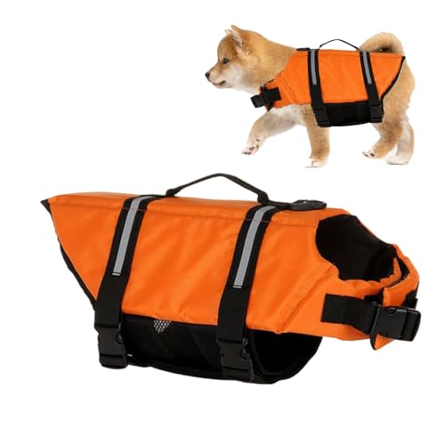 Schwimmweste Für Hunde - Hunderettungsweste | Reflektierend Verstellbar Atmungsaktiv Mit Auftrieb Für Pool See Boot Kajak Rafting Training von Stibtmr