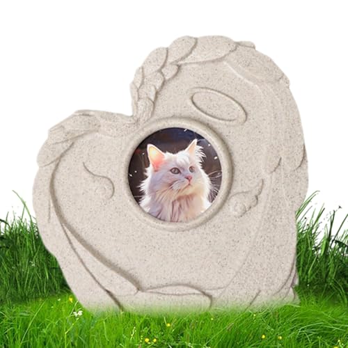 Stibtmr Hundegrabstein | Katzen Grabstein | Friedhofsstein Mit Bildrahmen Und Sympathie-Andenken Zur Grabgestaltung von Stibtmr