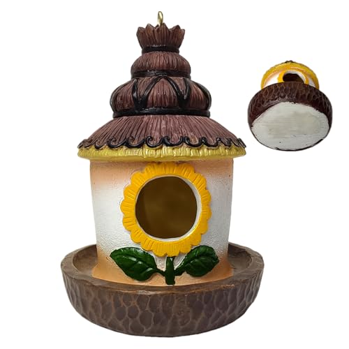 Vogelnest Für Draußen | Vogelnest,Dekorativer Unterschlupf Mit Futterstelle Für Garten, Balkon, Terrasse Und Baum Als Deko von Stibtmr