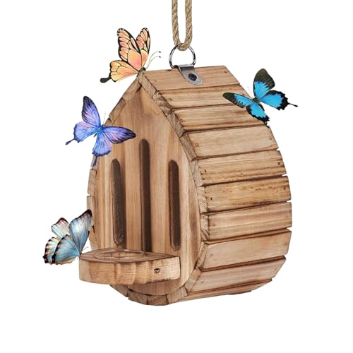 Wasserspender für Schmetterlinge, Futterspender für Schmetterlinge aus Holz - Schmetterlinge Lebensraum Gartendekoration,Garten-Schmetterlings-Wasser-Futterbox für Hofbaum-pädagogische Dekoration Wasserspender für Schmetterlinge, Futterspender für Schmetterlinge aus Holz - Schmetterlinge Lebensraum Gartendekoration,Garten-Schmetterlings-Wasser-Futterbox für Hofbaum-pädagogische Dekoration von Stibtmr