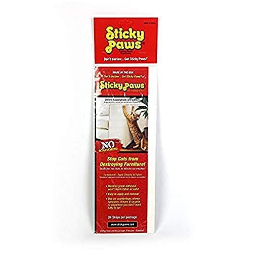 Sticky Paws - Anti-Kratz Streifen für Katzen - für Möbel - 24 Streifen pro Packung von Pioneer Pet
