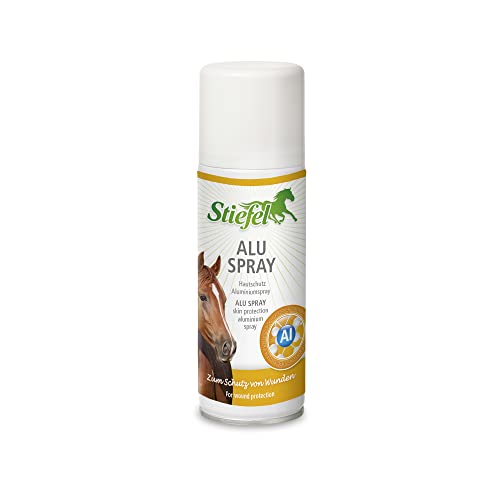 Stiefel Aluspray für Pferde, zum Schutz von W&en, bildet eine atmungsaktive Schutzschickt durch Aluminiumpartikel, unterstützt die W&heilung, Hautverletzung, leiser & feiner Sprühnebel, 200ml von Stiefel