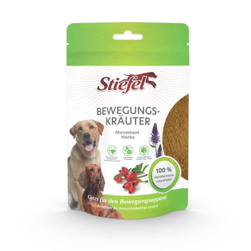 Stiefel Bewegungskräuter für Hunde, 100% naturbelassene Kräutermischung, unterstützen die Gesunderhaltung von Gelenken, Sehnen & Bändern, für Agilität & Beweglichkeit, 100g von Stiefel