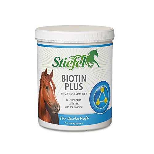 Stiefel Biotin Plus für Pferde, hochwertige 3-Fach Formel aus Biotin, Methionin & Zink, für Starke Hufe, Haut, Fell, Horn, Verbesserung der Hufqualität, unterstützt Hornwachstum, Pellets, 1kg von Stiefel