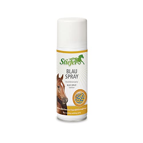 Stiefel Blauspray für Pferde, zur Reinigung & Desinfektion von Stall & Reitzubehör, Blaufärbend, lückenlose Desinfektion, Beseitigung von Bakterien, Pilzen & Viren im Stall, 200ml von Stiefel