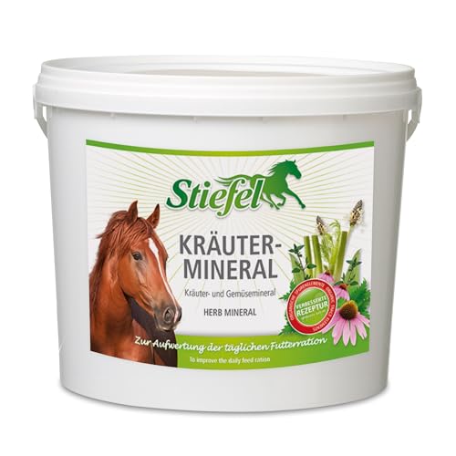 Stiefel Kräuter-Mineral für Pferde, hochwertiges Mineralfutter auf Kräuterbasis, optimal Zusammensetzung aus Kräutern, Möhrenflocken, Vitaminen & organischen Spurenelementen, 2,5kg Stiefel Kräuter-Mineral für Pferde, hochwertiges Mineralfutter auf Kräuterbasis, optimal Zusammensetzung aus Kräutern, Möhrenflocken, Vitaminen & organischen Spurenelementen, 2,5kg von Stiefel