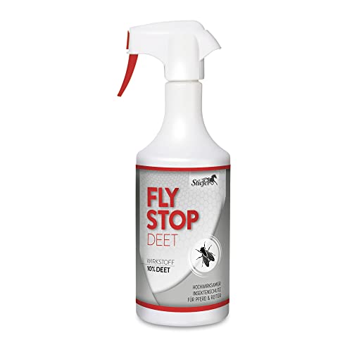 Stiefel Flystop DEET für Pferde, hochwirksamer Insektenschutz für Pferd & Reiter, beinahe geruchslos, Fliegenspray gegen Mücken, Bremsen, Zecken, mehrere St&en Wirksamkeit, Wirkstoff DEET, 650ml von Stiefel