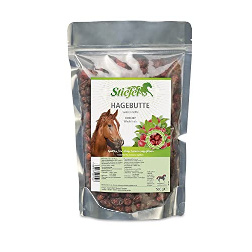 Stiefel Hagebutten für Pferde, 100% naturbelassene Hagebutten, gesundes Leckerli zur Belohnung, ideal für alle Pferde, 500g von Stiefel