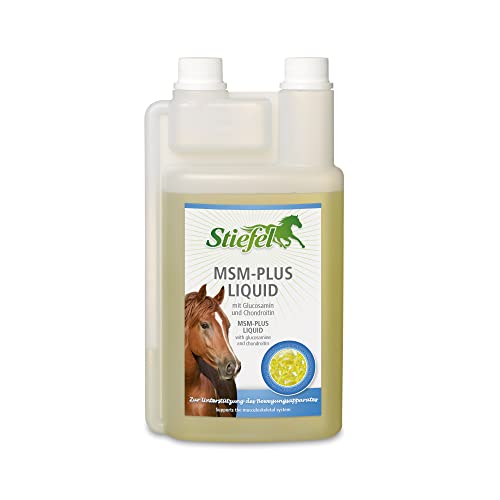 Stiefel MSM-Plus Liquid für Pferde zur Unterstützung des Bewegungsapparates mit hochwertigem MSM, Glucosamin & Chondroitin, für eine gesunde Gelenkfunktion, flüssig, ideal für alle Pferde, 1l von Stiefel