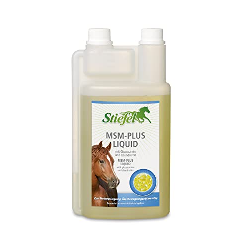 Stiefel MSM-Plus Liquid für Pferde zur Unterstützung des Bewegungsapparates mit hochwertigem MSM, Glucosamin & Chondroitin, für eine gesunde Gelenkfunktion, flüssig, ideal für alle Pferde, 1l Stiefel MSM-Plus Liquid für Pferde zur Unterstützung des Bewegungsapparates mit hochwertigem MSM, Glucosamin & Chondroitin, für eine gesunde Gelenkfunktion, flüssig, ideal für alle Pferde, 1l von Stiefel