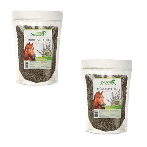 Stiefel Mönchspfeffer | Doppelpack | 2 x 500 g | Ergänzungsfuttermittel für Pferde | Bei Rosseproblemen, Liebeslust und Cushing | Natürliche Lösung zur Regulation der Hormone Stiefel Mönchspfeffer | Doppelpack | 2 x 500 g | Ergänzungsfuttermittel für Pferde | Bei Rosseproblemen, Liebeslust und Cushing | Natürliche Lösung zur Regulation der Hormone von Stiefel