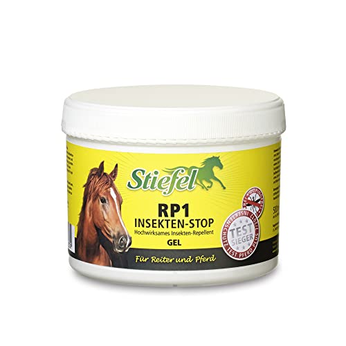 Stiefel RP1 Insekten-Stop Gel 500ml Insektenschutz für Pferd & Reiter ohne Alkohol geruchsarm hautfreundlich sensible Pferde Wirkstoff Icaridin von Stiefel