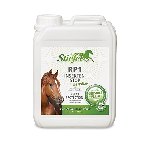 Stiefel RP1 Insekten-Stop Sensitiv für Pferde, hochwirksamer Insektenschutz, beinahe geruchslos, Fliegenspray gegen Mücken, Bremsen, Zecken, mehrere St&en Wirksamkeit, auch für Ekzemer, 2500ml von Stiefel