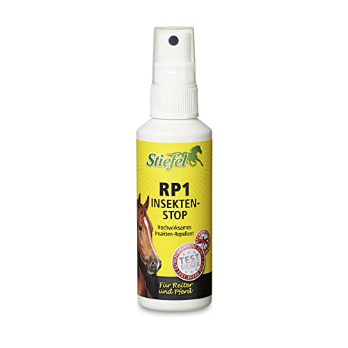 Stiefel RP1 Insekten-Stop Spray für Pferde, hochwirksamer Insektenschutz für Pferd & Reiter, beinahe geruchslos, Fliegenspray gegen Mücken, Bremsen, Zecken, mehrere St&en Wirksamkeit, 75ml von Stiefel