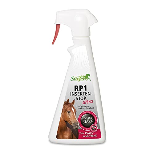 Stiefel RP1 Insekten Stop Ultra Spray 500ml geruchsarm alkoholfrei Insektenschutz Pferd mit Icaridin hochwirksam gegen Bremsen Zecken Mücken ideal bei sensibler Haut und Ekzemern von Stiefel