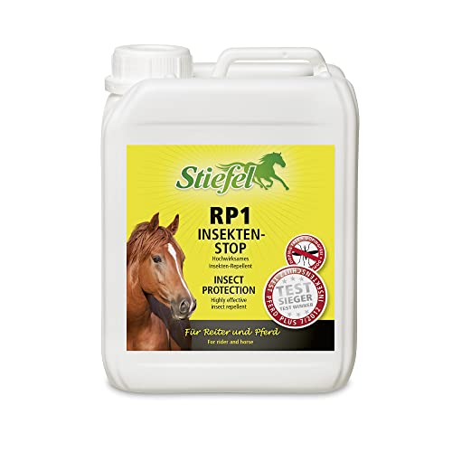 Stiefel RP1 Insekten-Stop Spray für Pferde, hochwirksamer Insektenschutz für Pferd & Reiter, beinahe geruchslos, Fliegenspray gegen Mücken, Bremsen, Zecken, mehrere St&en Wirksamkeit, 2500ml von Stiefel