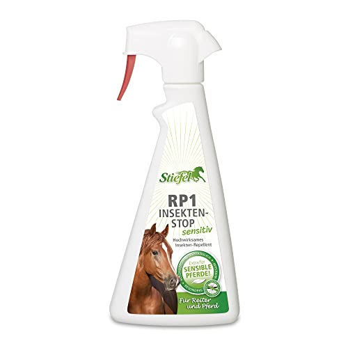 Stiefel RP1 Insekten-Stop Sensitiv für Pferde, hochwirksamer Insektenschutz, beinahe geruchslos, Fliegenspray gegen Mücken, Bremsen, Zecken, mehrere St&en Wirksamkeit, auch für Ekzemer, 500ml von Stiefel
