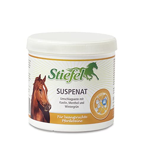 Stiefel Suspenat für Pferde, Umschlagpaste für beanspruchte Pferdebeine, bei Muskelverspannungen, Kühlen, Regeneration & Pflege, bei schmerzhaften Gelenken & Sehnen, Kalt- & Warmanwendung, 850g von Stiefel