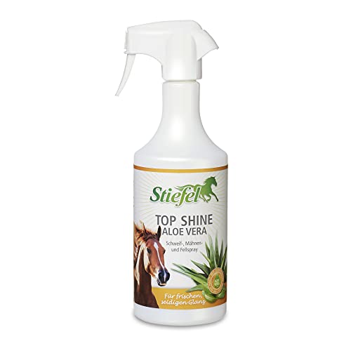 Stiefel Top Shine Aloe Vera für Pferde, Fell-, Mähnen- & Schweifspray für seidigen Glanz, Pflegeeffekt durch Aloe Vera, verhindert Knotenbildung, unsichtbare Schutzfilm, hochwertige Pflege, 750ml von Stiefel