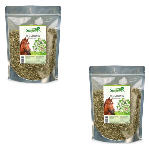 Stiefel Weißdorn | Doppelpack | 2 x 500 g | Einzelfuttermittel für Pferde | Zur Unterstützung von Herz und Kreislauf | Mit geschnittenen Blüten und Blättern | Natürliche Zutaten Stiefel Weißdorn | Doppelpack | 2 x 500 g | Einzelfuttermittel für Pferde | Zur Unterstützung von Herz und Kreislauf | Mit geschnittenen Blüten und Blättern | Natürliche Zutaten von Stiefel