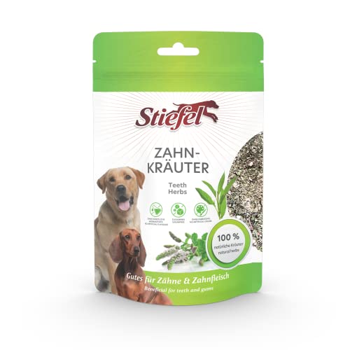 Stiefel Zahnkräuter für Hunde, 100% naturbelassene Kräutermischung, unterstützen eine Gute Mundhygiene, Gutes für Zähne & Zahnfleisch, 100g von Stiefel