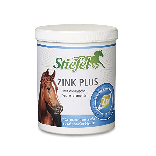 Stiefel Zink Plus für Pferde, hochwertige Kombination aus organisch gebundenem Zink, Eisen, Kupfer, Mangan & Selen, unterstützt das Immunsystem, die Haut & den Fellwechsel, 900g von Stiefel