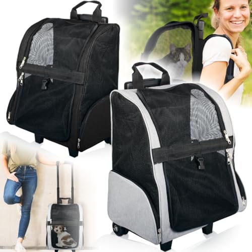 2IN1 Rucksack Trolley Hund Katze bis 15kg Transporttasche mit Rollen Hunderucksack Katzentrolley 2IN1 Rucksack Trolley Hund Katze bis 15kg Transporttasche mit Rollen Hunderucksack Katzentrolley von Stimo