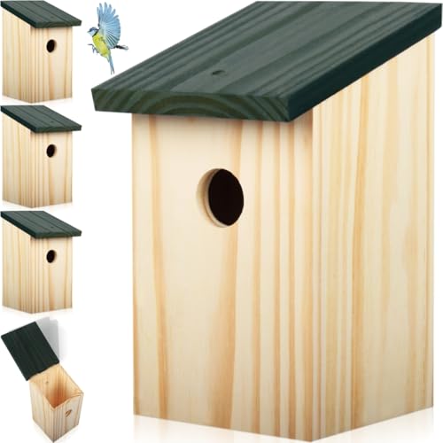 4er Set Nistkasten Nisthöhle aus Massiv - Holz für kleine Vögel Meisen Vogelhaus 4er Set Nistkasten Nisthöhle aus Massiv - Holz für kleine Vögel Meisen Vogelhaus von Stimo