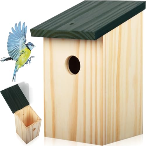 Stimo Vogelhaus Nistkasten aus Massivholz für Meisen und kleine Singvögel Nisthöhle Stimo Vogelhaus Nistkasten aus Massivholz für Meisen und kleine Singvögel Nisthöhle von Stimo
