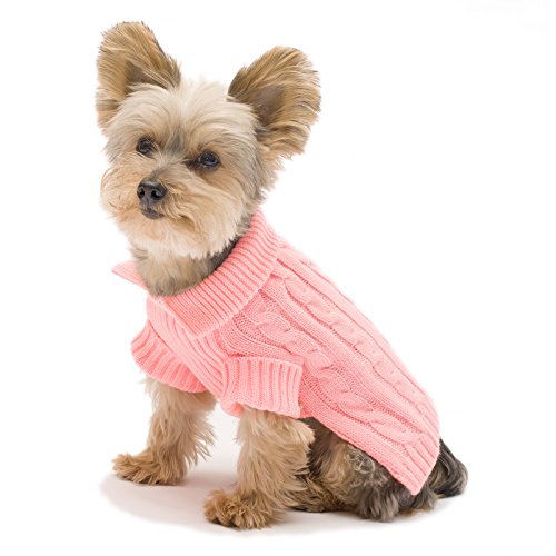 Stinky G Aran Hundepullover, Gr. 12, Pink von Stinky G