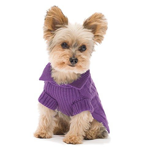 Stinky G Hundepullover Aran, Größe 10, Violett von Stinky G